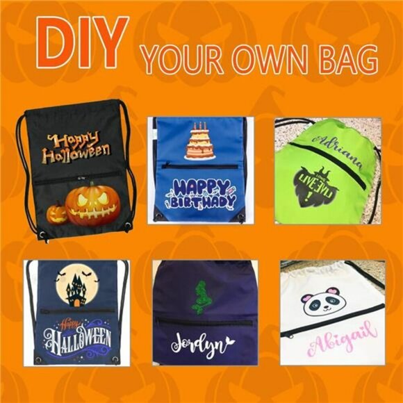 HOLYLUCK Drawstring Backpack Gym Bag with Zipper Pocket for Sports Travel - Picture 3 of 7